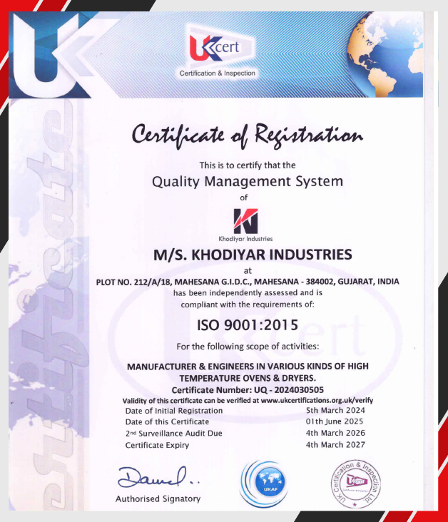 ISO Certificate 9001 - 2015
